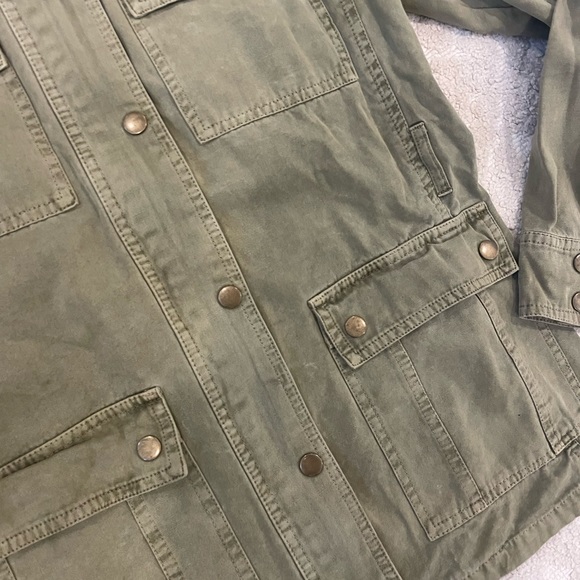 🦤 Forever 21 army green utility jacket coat M - Picture 4 of 7